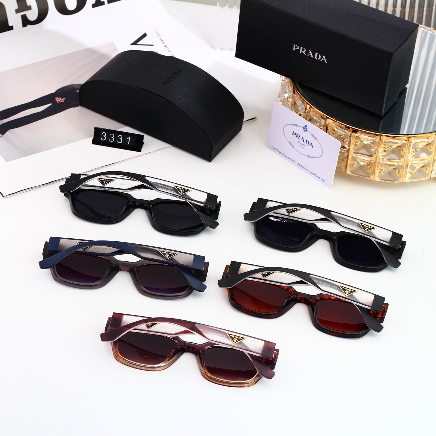 Casual Metal Polygon Sunglasses Fashion Streetwear 3331