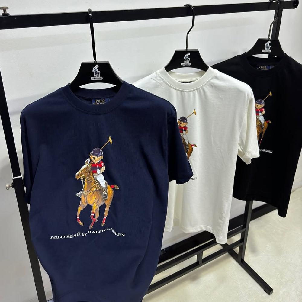 Horse Letters Print Short Sleeve T-Shirt
