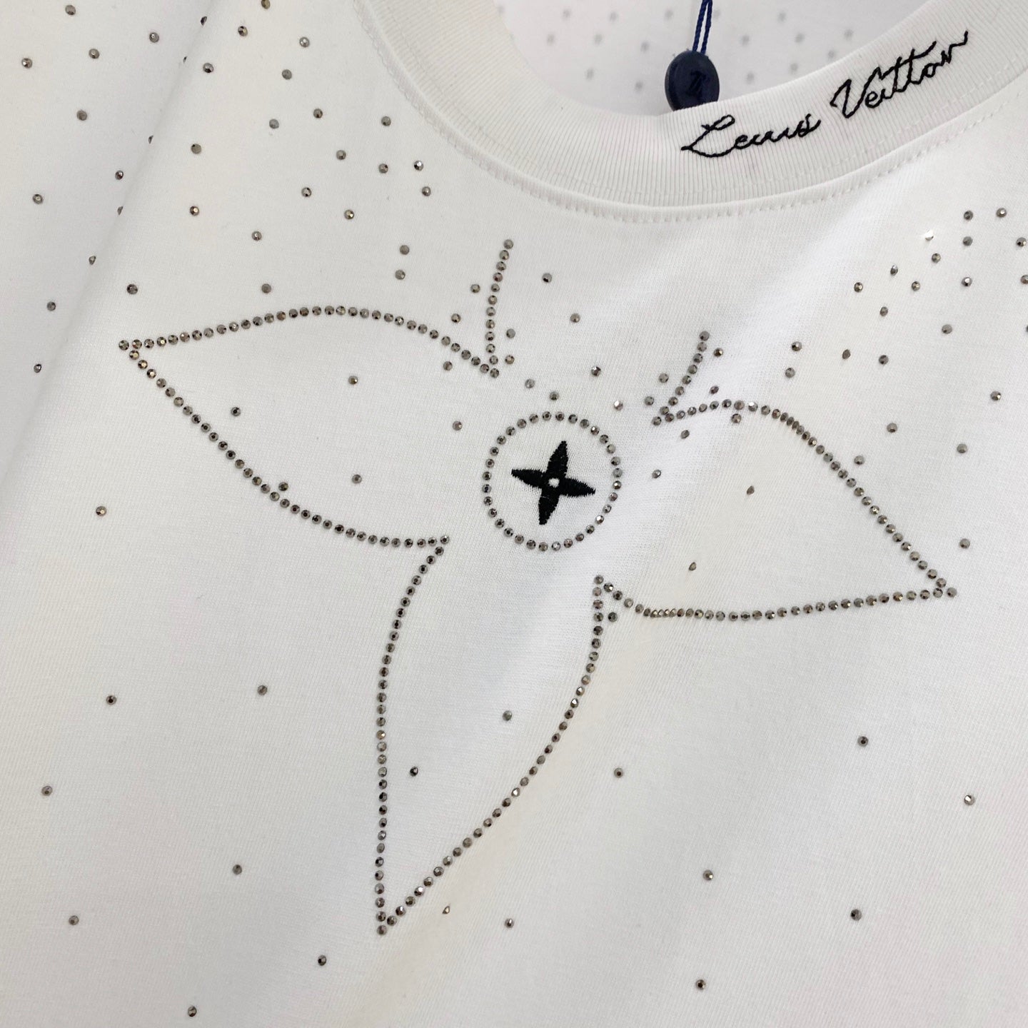Embroidery band drill personality t-shirt