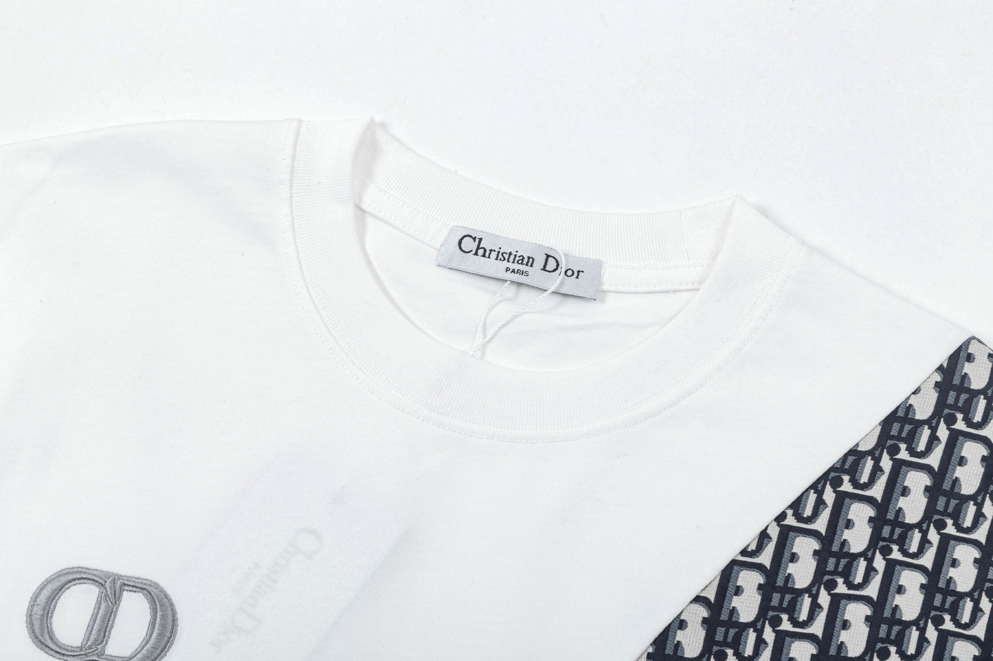 2025ss embroidered splicing t-shirt