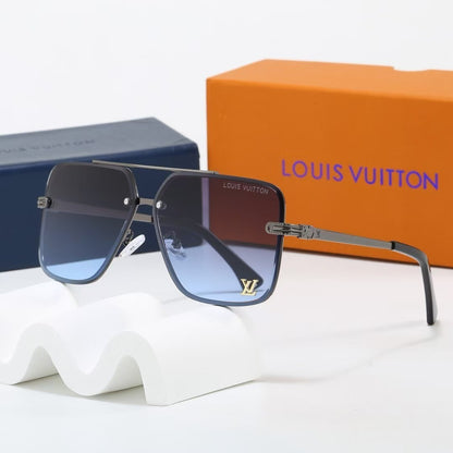 Metal Double Bridge Oversized Sunglasses