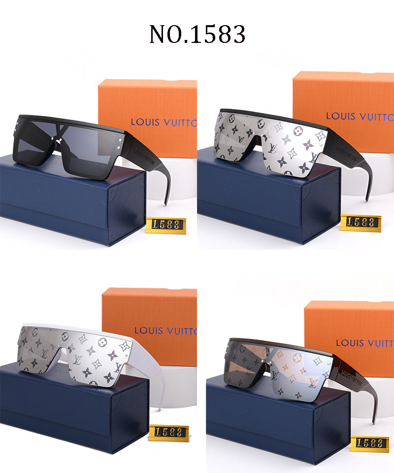 Futuristic Oversized One-Piece Sunglasses (Model 1583)