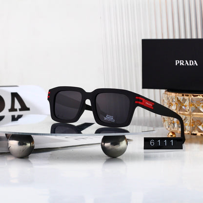 Luxury Metal Polygon Sunglasses Brand Design Fashion  6111