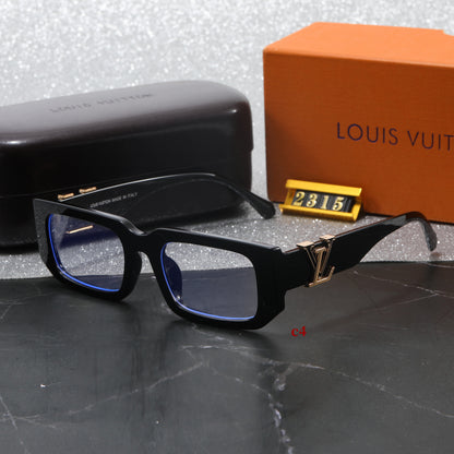 Vintage Square Bold Frame Sunglasses with Metal Detail (Model 2315)