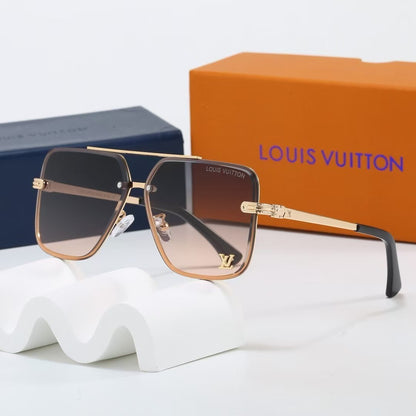 Metal Double Bridge Oversized Sunglasses