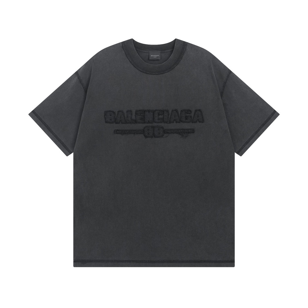 Embroidery wash t-shirt