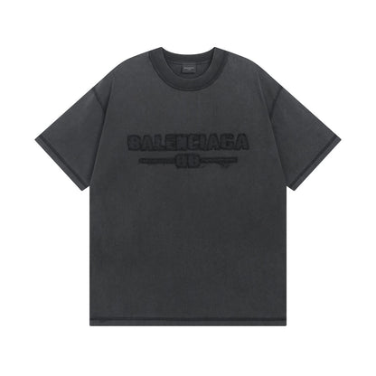 Embroidery wash t-shirt