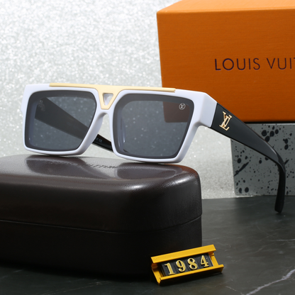 Geometric Triangle Detail Oversized Square Sunglasses (Model 1984)