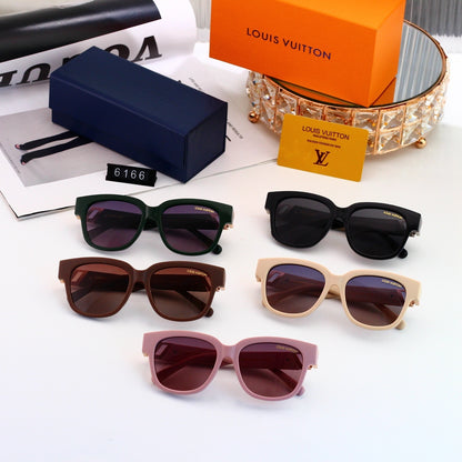 Square Sunglasses with Metal Side Detail  6166