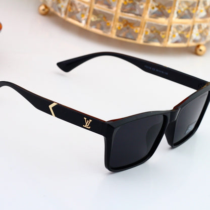 Square Frame Sunglasses with Side Logo 6113