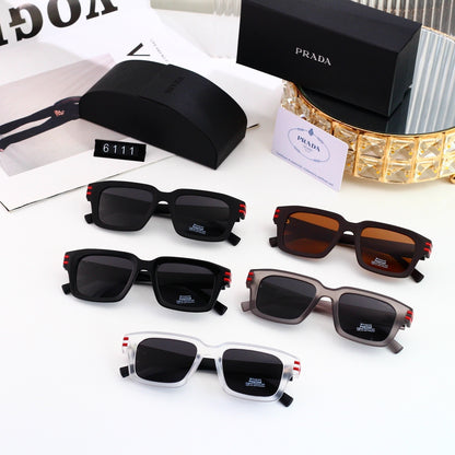 Luxury Metal Polygon Sunglasses Brand Design Fashion  6111