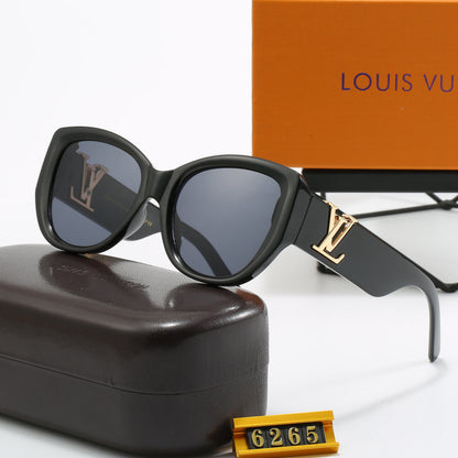 Elegant Butterfly Bold Frame Sunglasses with Letter Detail (Model 6265)