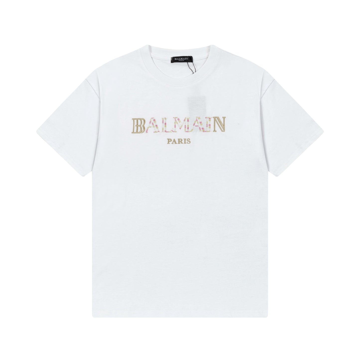 Colorful embroidered pure cotton t-shirt