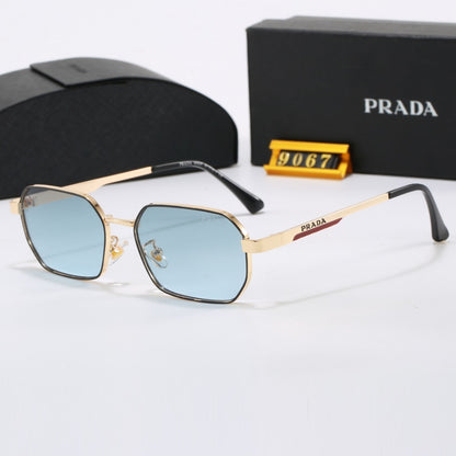 Polarized Sunglasses Metal Polygon Square Frame Sunglasses  9067