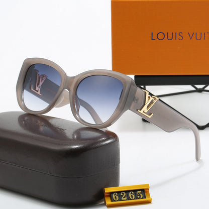 Elegant Butterfly Bold Frame Sunglasses with Letter Detail (Model 6265)