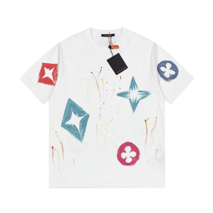 Colorful handmade graffiti t-shirt