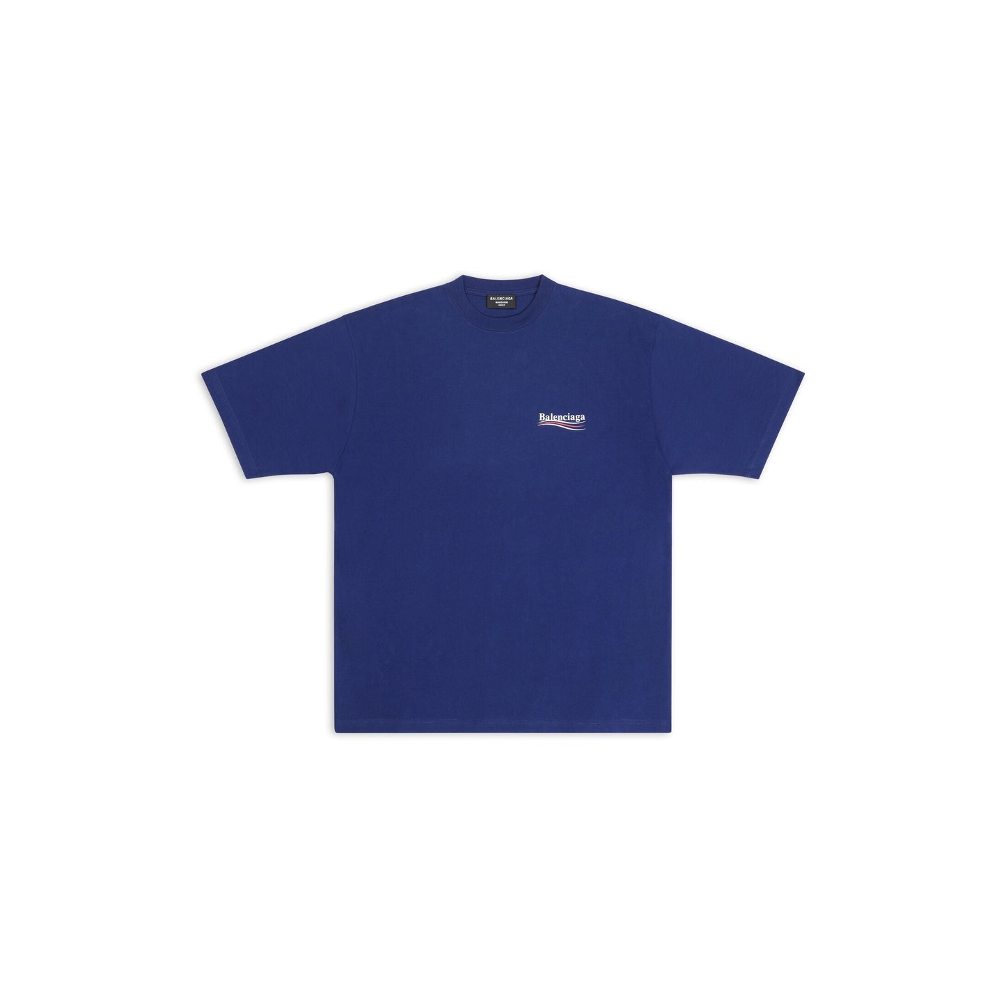 Classic round collar cotton print t-shirt