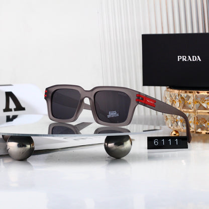 Luxury Metal Polygon Sunglasses Brand Design Fashion  6111