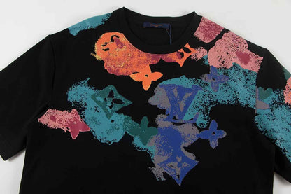 Ink splashing print t-shirt