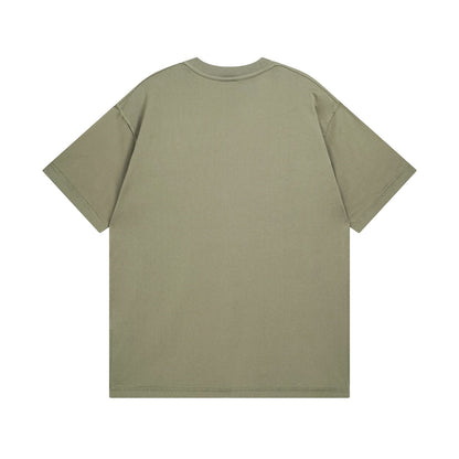 Embroidery wash t-shirt