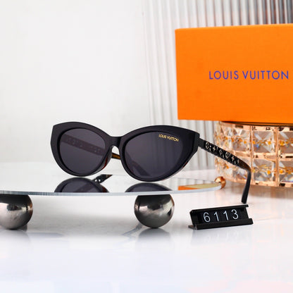Cat Eye Sunglasses with Chain Temples (Model 6113)