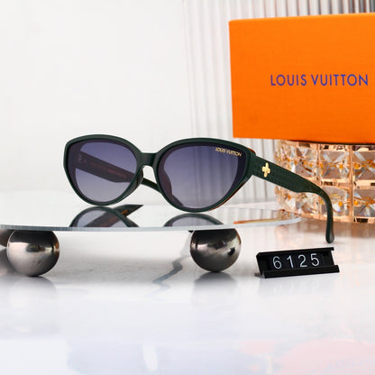 Cat Eye Sunglasses with Patterned Temples (Model 6125)