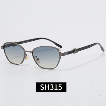 Thin Metal Frame Geometric Sunglasses SH315
