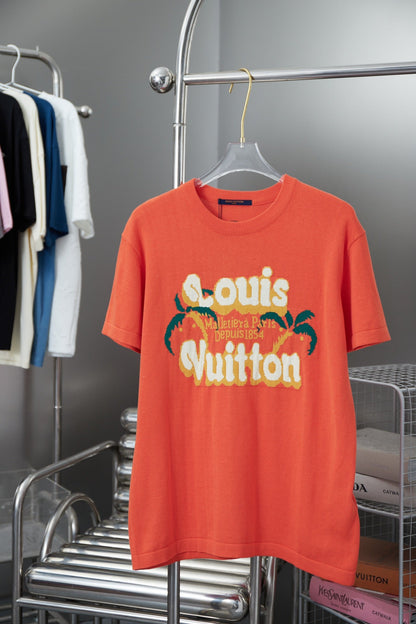 Coconut tree knitwear t-shirt