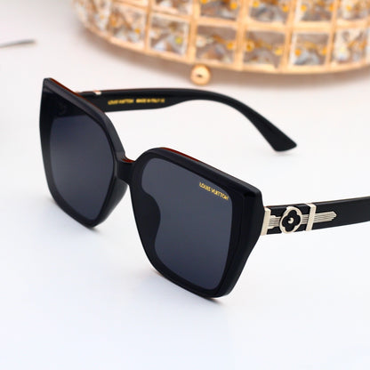 Minimalist Oversized Metal Decorated Sunglasses 68807