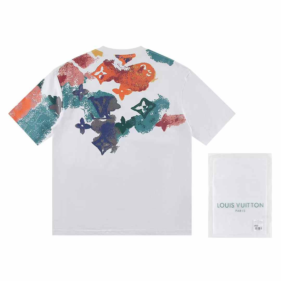 Ink splashing print t-shirt