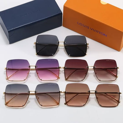 Frameless Oversized Square Gradient Sunglasses