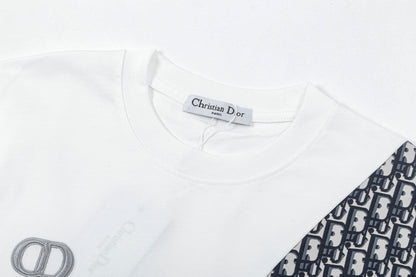 2025ss embroidered splicing t-shirt