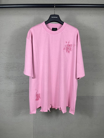 Classic pattern graffiti embroidery t-shirt