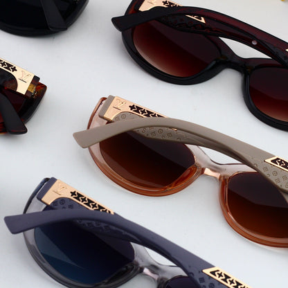 Cat-Eye Sunglasses with Side Metal Pattern 0714
