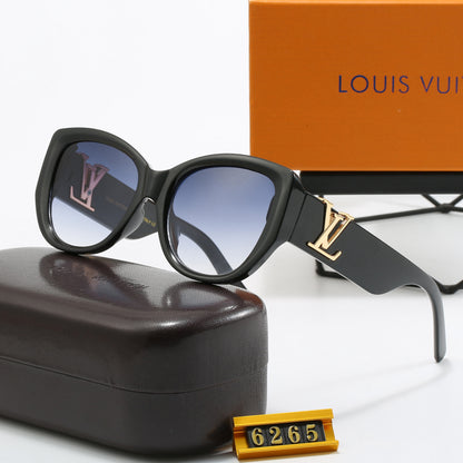 Elegant Butterfly Bold Frame Sunglasses with Letter Detail (Model 6265)