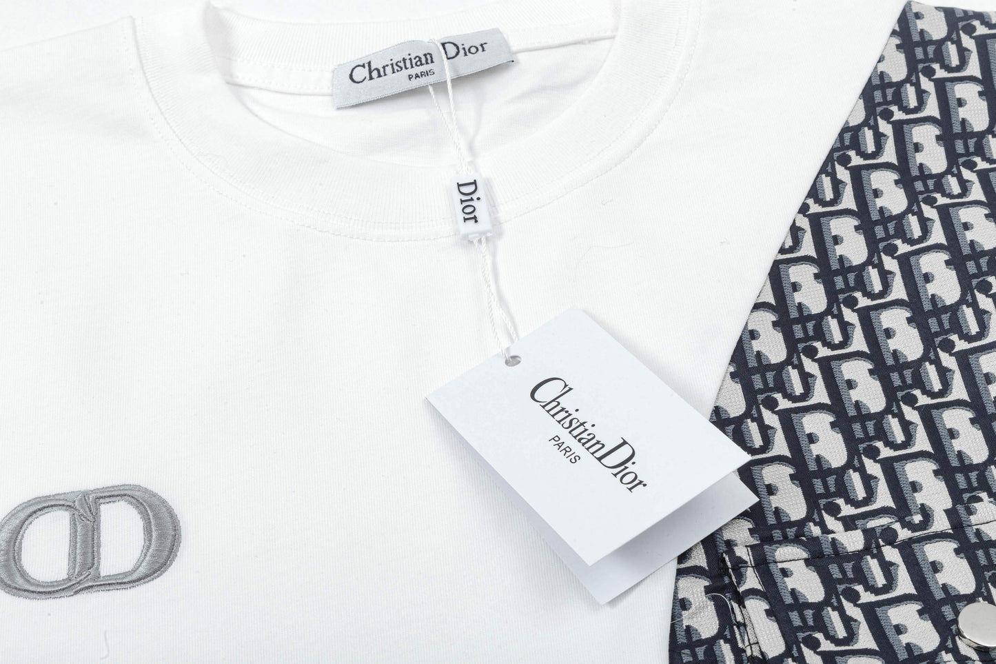 2025ss embroidered splicing t-shirt