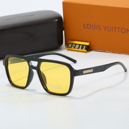 Double Bridge Plaque Square Sunglasses