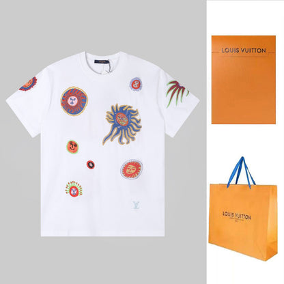 New full-embroidery t-shirt