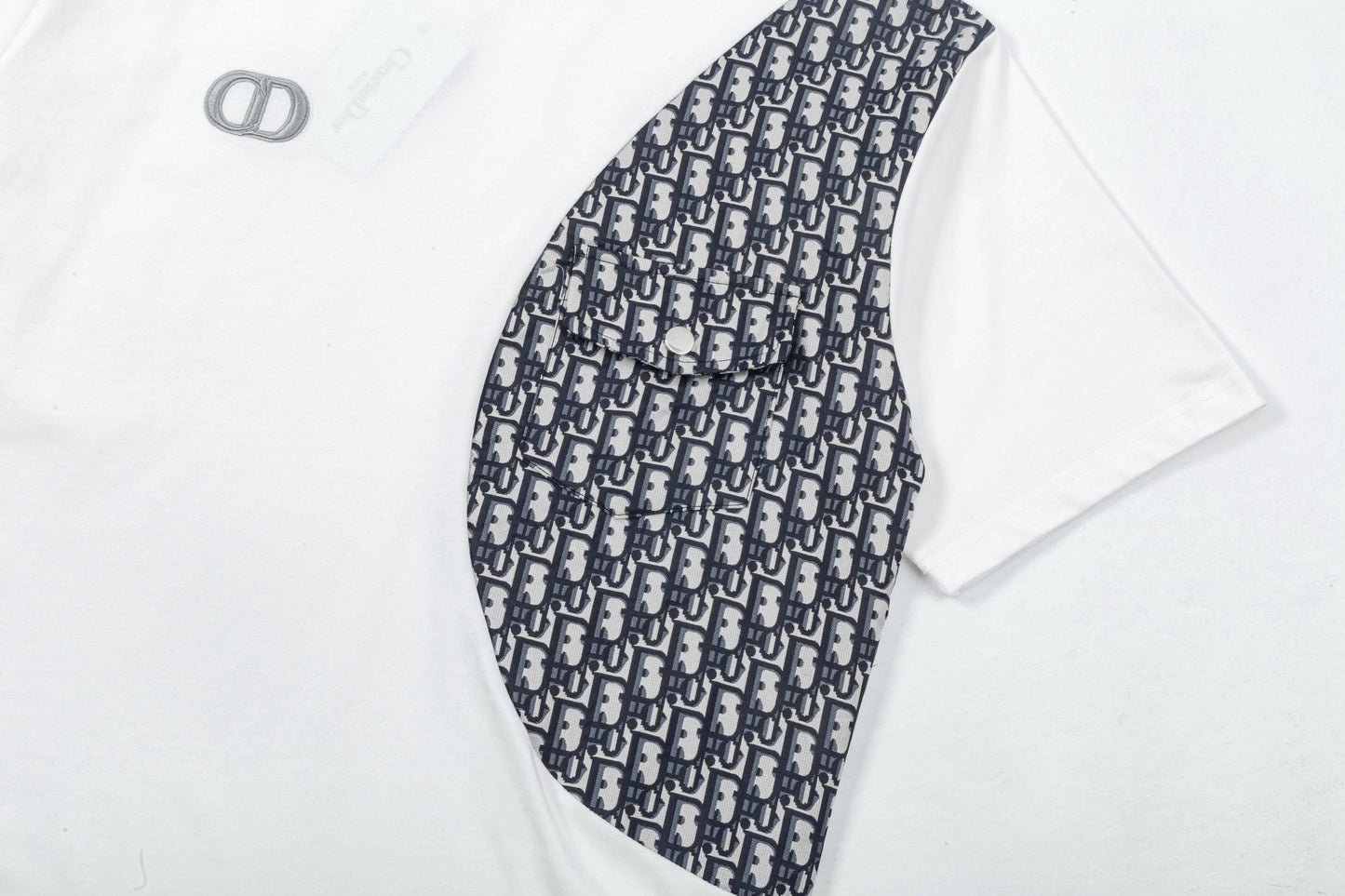 2025ss embroidered splicing t-shirt