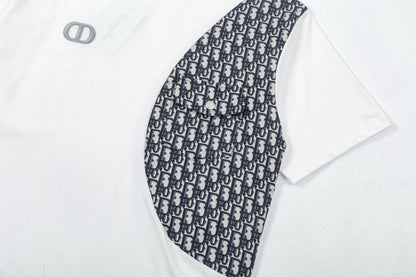 2025ss embroidered splicing t-shirt