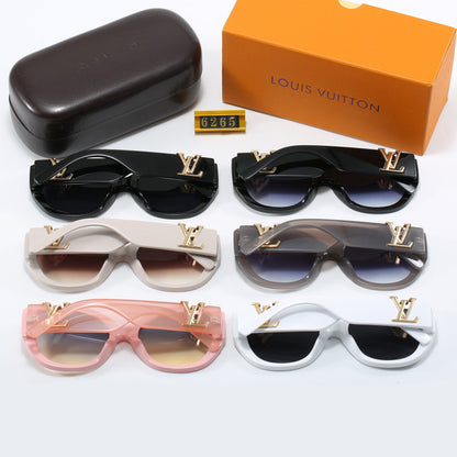 Elegant Butterfly Bold Frame Sunglasses with Letter Detail (Model 6265)
